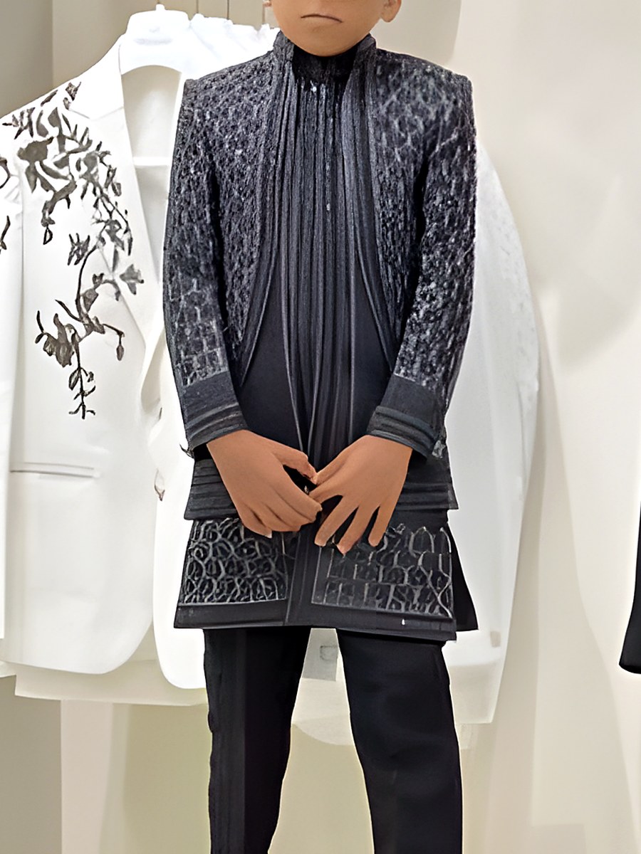 Well-fitted kids indo-western outfit at WedLounge