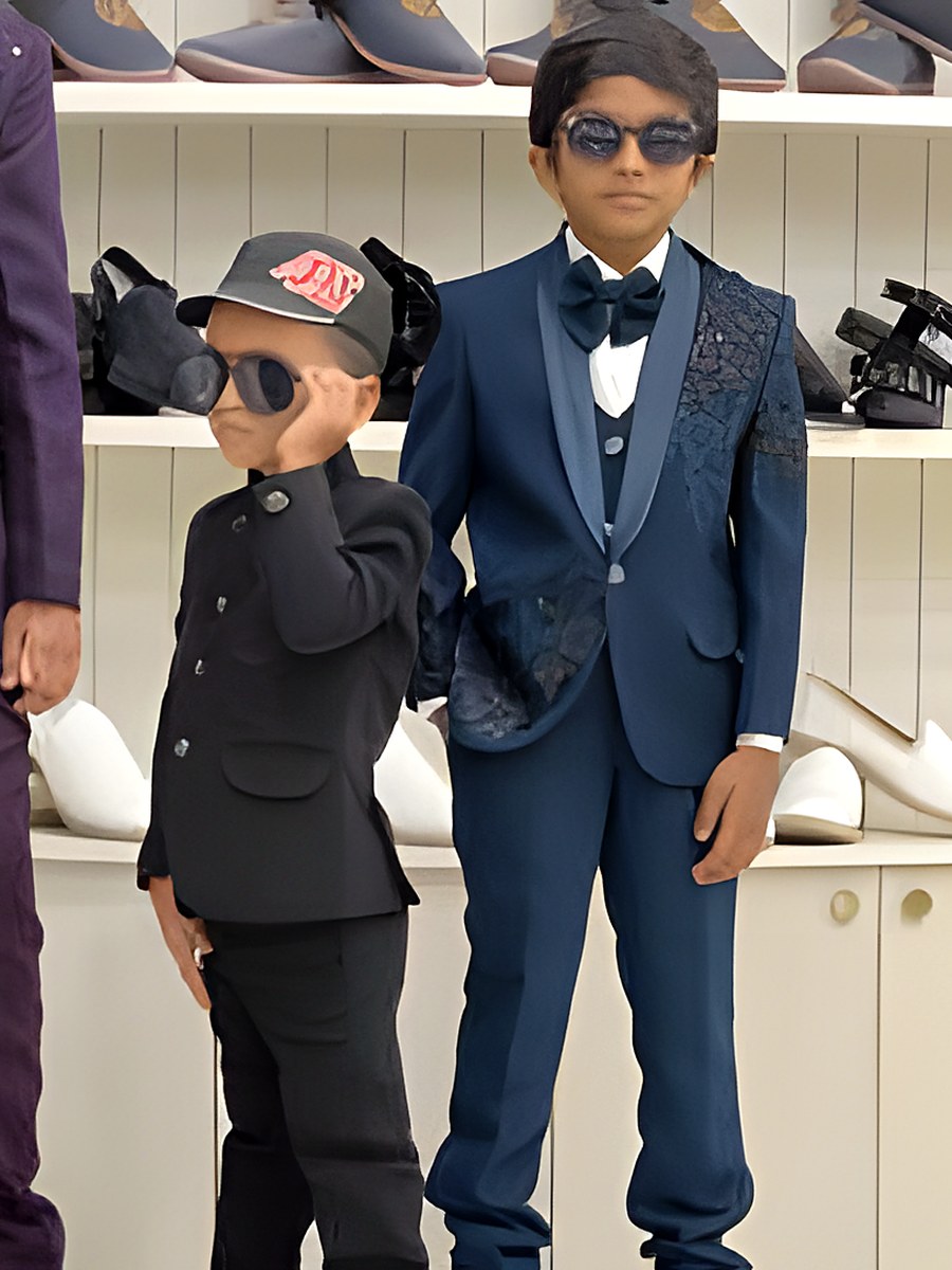 Coordinated kids wedding outfits
