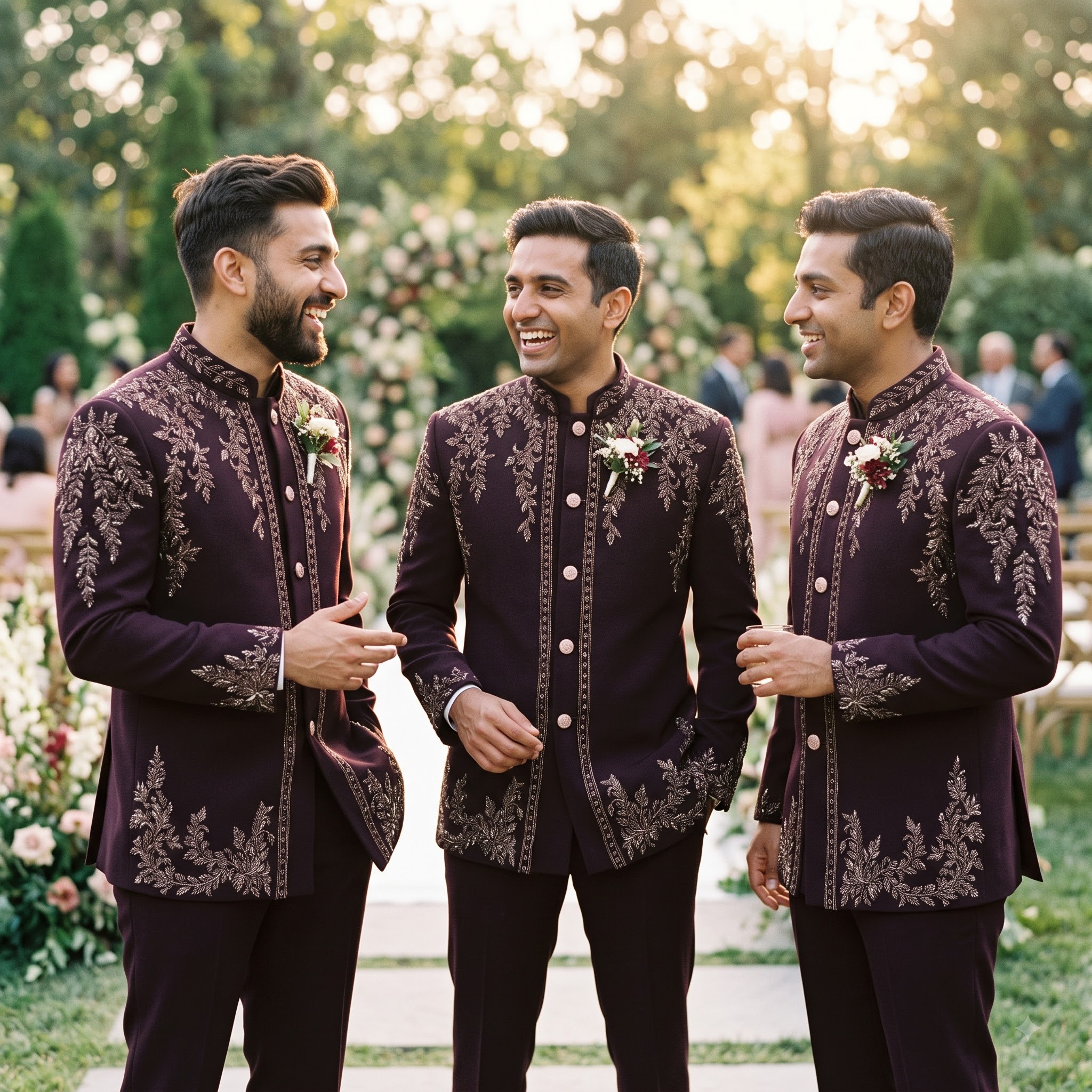 Coordinated groomsmen outfits – wedding dress code