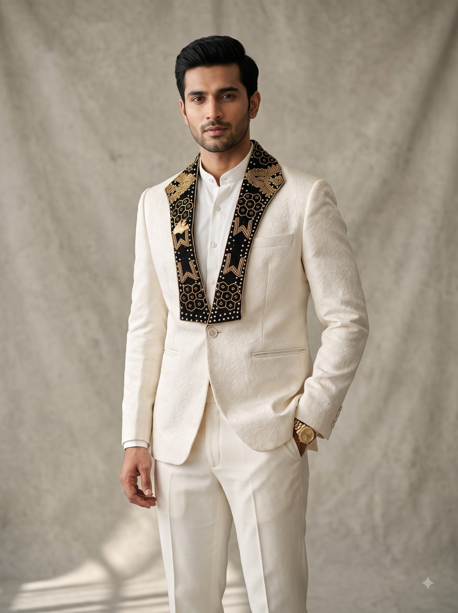 Tailored men's suit for a wedding